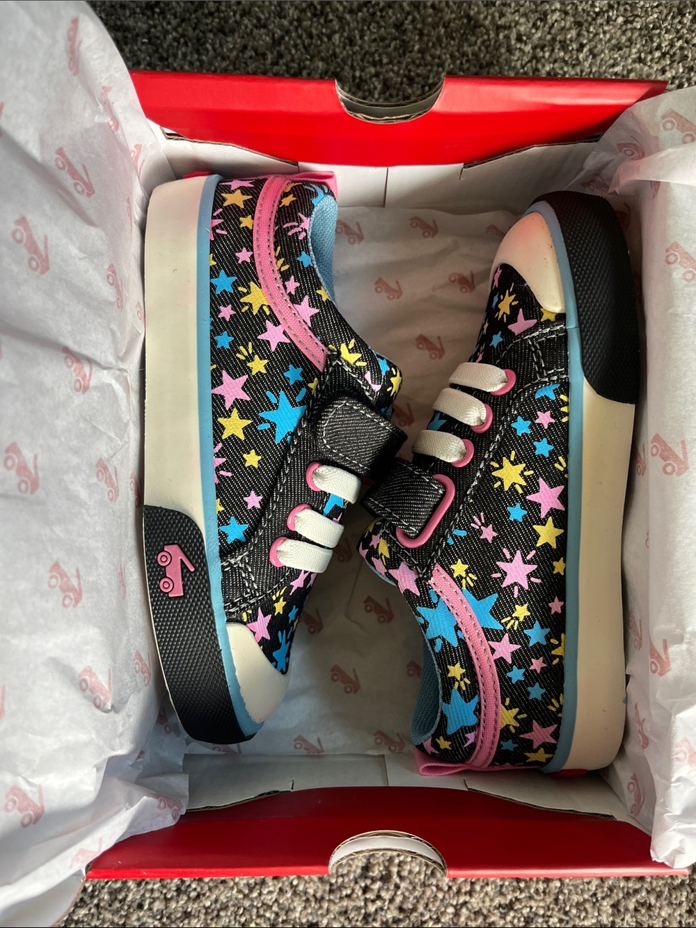 NIB See Kai Run Black Kristin Star-Print Black Denim Sneakers - Picture 5 of 6